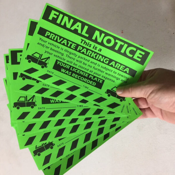 final notice private parking area sticker green 02 v1