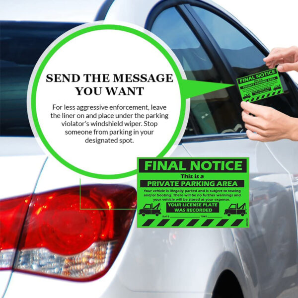 final notice private parking area sticker green 03 v1