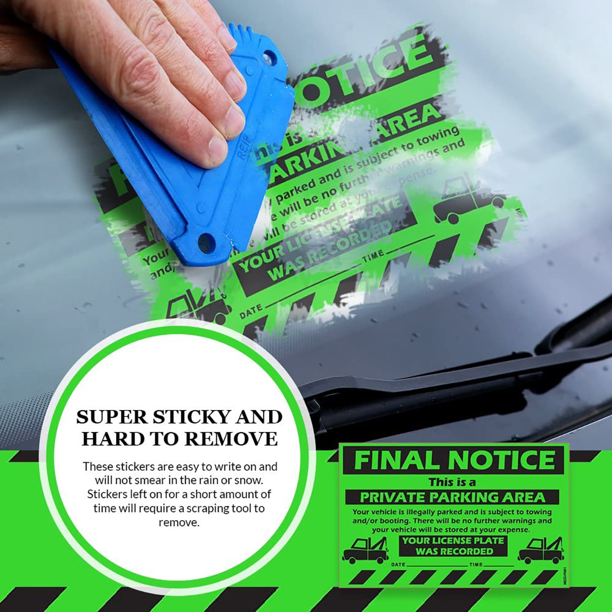 Final Warning 2058OF parking stickers 10 to a pack 海外 即決-
