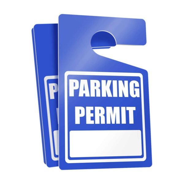 parking permit hang tags blue 01 v1