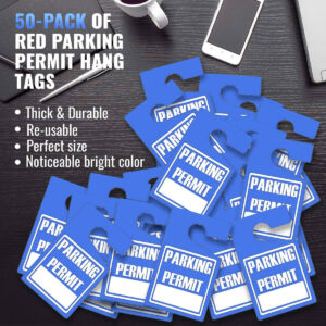 Parking Permit Hang Tags (Blue)