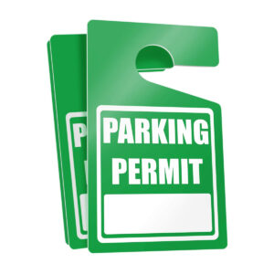 parking permit hang tags green 01 v1