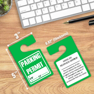 parking permit hang tags green 03 v1