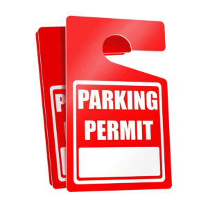 Parking Permit Hang Tags (Red)