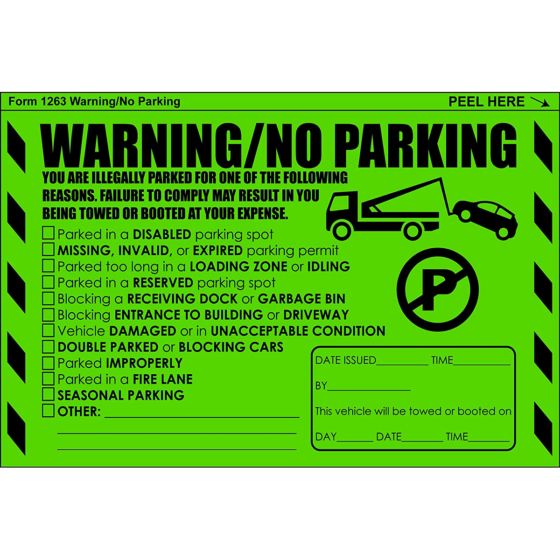 parking violation stickers main product