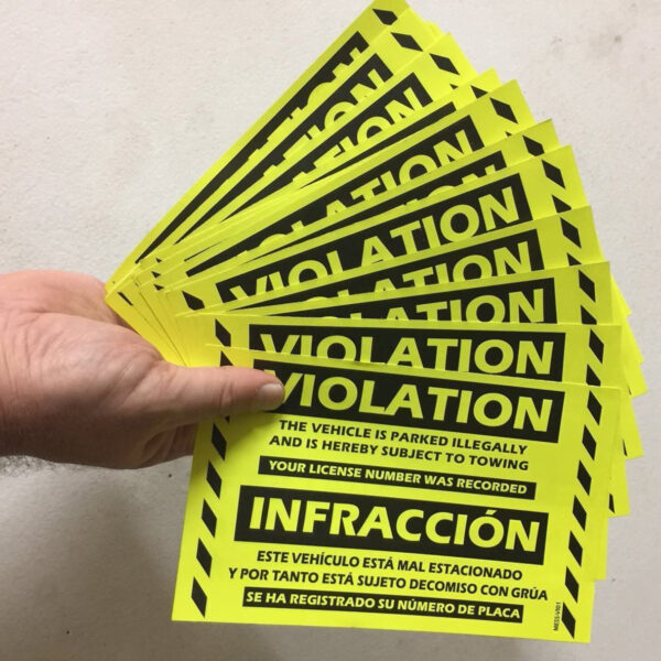 parking violation infraccion sticker bilingual yellow 02 v1