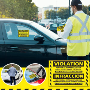 parking violation infraccion sticker bilingual yellow 06 v1