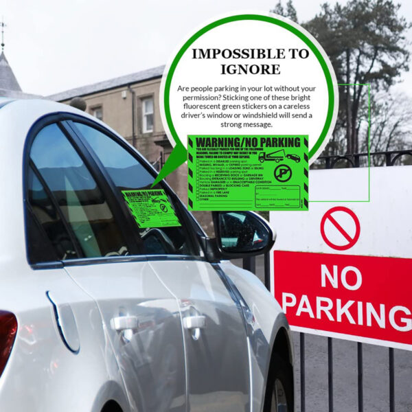 warning no parking multi reason sticker green 04 v1