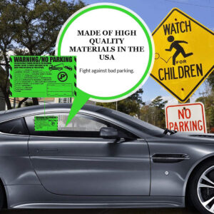 warning no parking multi reason sticker green 06 v1