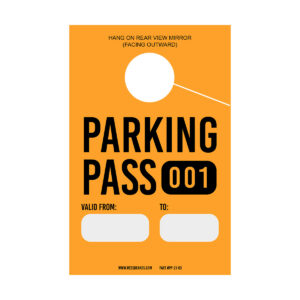 sequential numbered parking permits orange 01 v1
