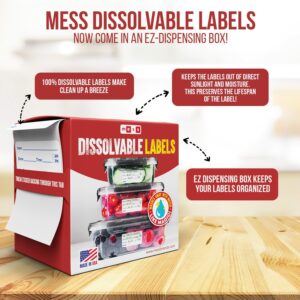 features and benefits of mess dissolvable labels