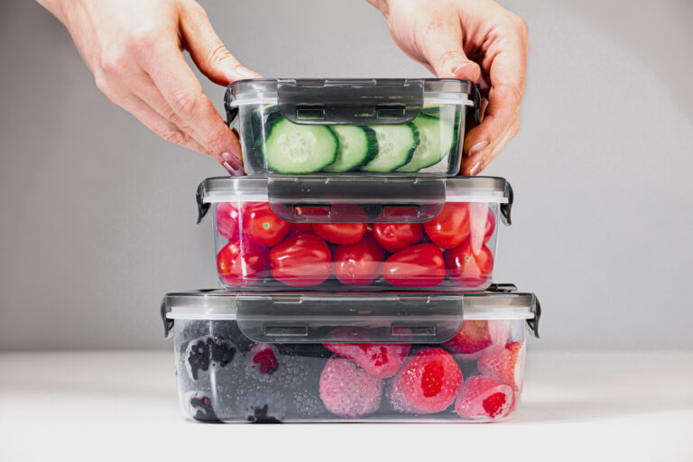 three food storage containers