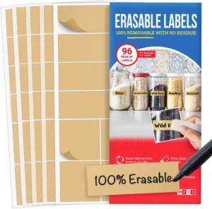 kraft erasable labels