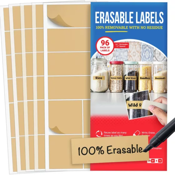kraft erasable labels